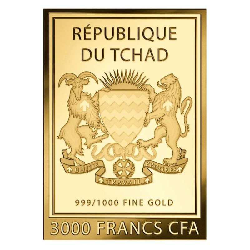 Salvator Mundi Da Vinci 1/1000 Oz Gold .999 Coin Chad GOLD AND SILVER BULLION