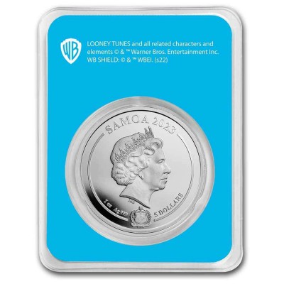 Samoa 1 oz silver Coin Looney Toons ROAD RUNNER 2023 COLOURED