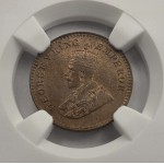 BRITISH INDIA 1/12 ANNA COIN 1936 B KGV NGC MS64RB WORLD COINS