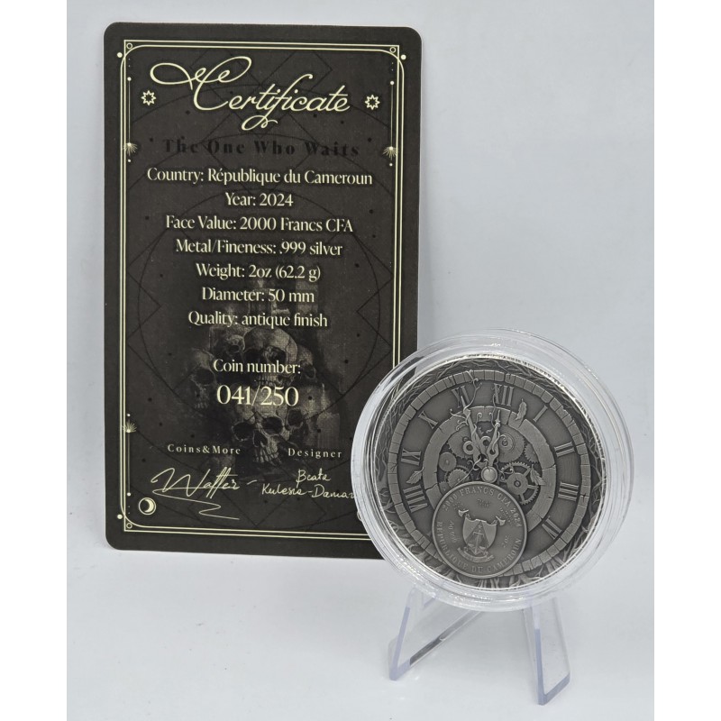 GRIM REAPER THE ONE WHO WAITS 2 Oz Silver Coin 2024 GOLD AND SILVER BULLION