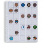 Optima 5 coin sheets, for 35 coins up to 27 mm Ø, clear ACCESSORIES & SUPPLIES