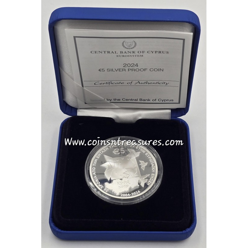 Cyprus 2024 Silver Proof coin Accession to the European Union WORLD COINS