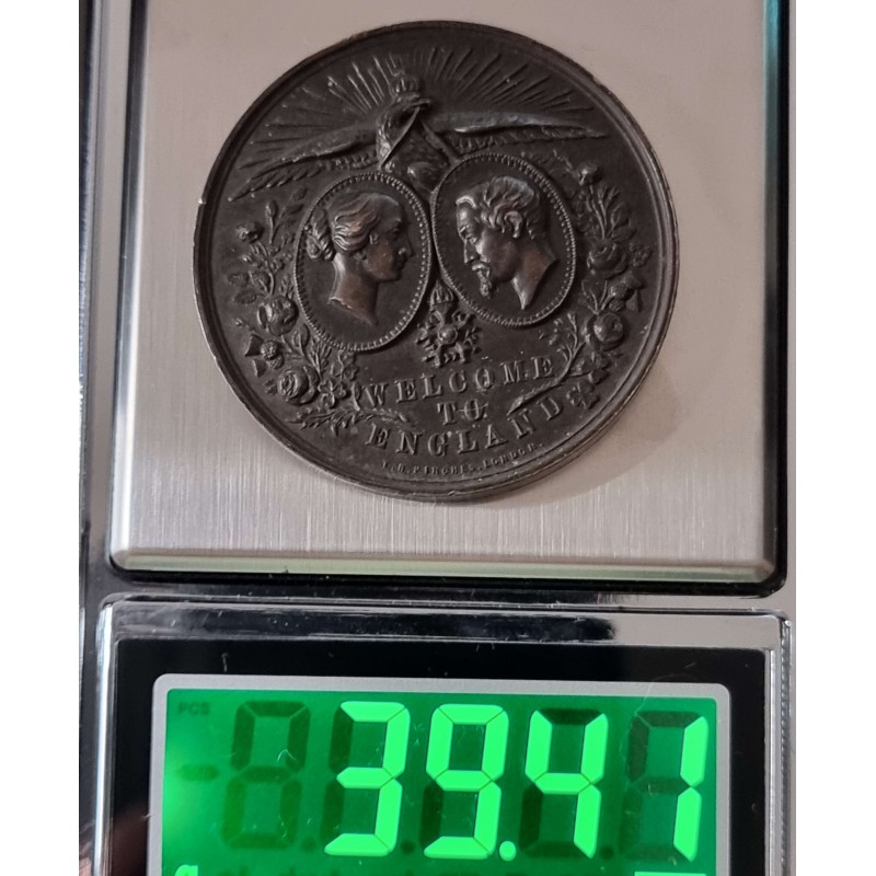 Medal visit of Napoleon III and the Empress Eugénie to England 1855 QUEEN VICTORIA ANTIQUES & OTHER COLLECTIBLES