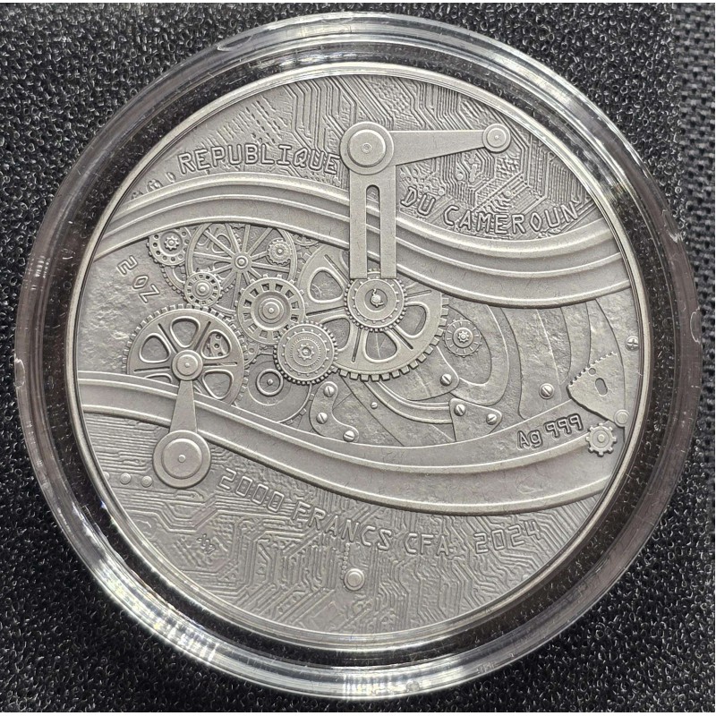 LEONARDO DA VINCI Futurists of the Past 2 Oz Silver Coin 2024 GOLD AND SILVER BULLION