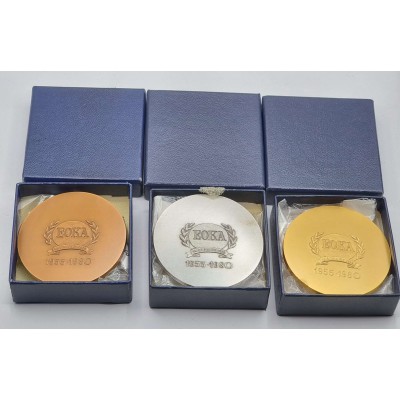 1980 EOKA 3 MEDALS DRAKOS IN COPPER - SILVER - GOLD PLATED