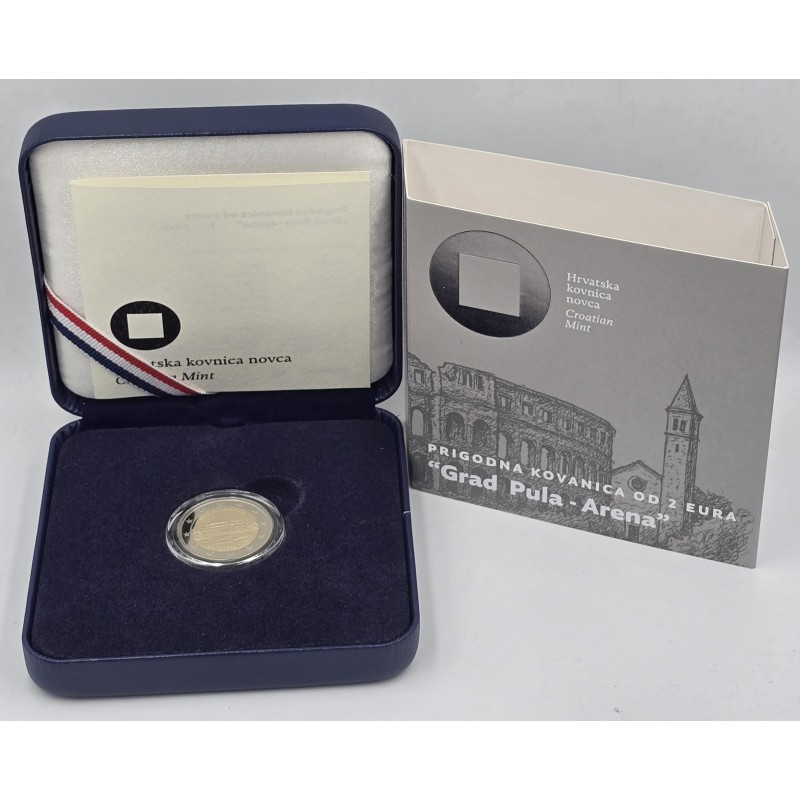 Croatia City of Pula Arena 2 EURO 2025 Proof coin WORLD COINS