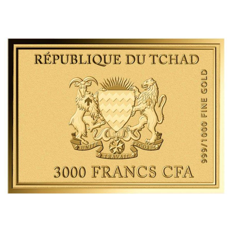 Botticelli Cestello Annunciation 1/1000 Oz Gold Coin 3000 Francs Chad 2024 GOLD AND SILVER BULLION
