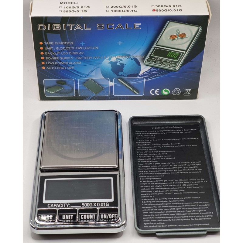 COLLECTORS QUALITY DIGITAL SCALE 2 DIGITS UP TO 500 GR ACCESSORIES & SUPPLIES