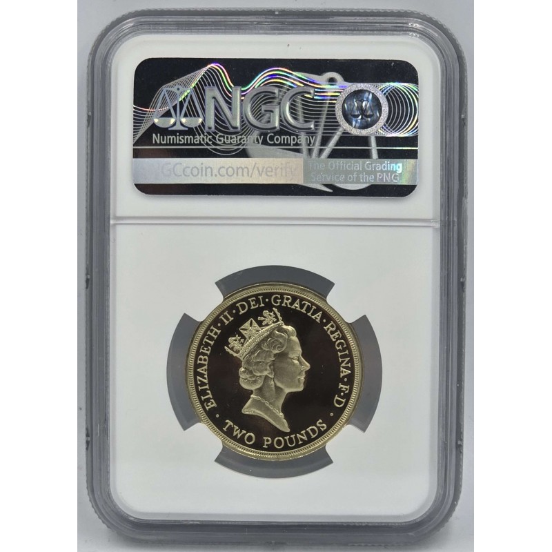 UK BRITAIN 1986 £2 COMMONWEALTH GAMES NGC PF 69 UCA WORLD COINS