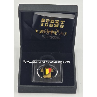 Belgium Golden Football Jersey 1/1000 Oz Gold Coin