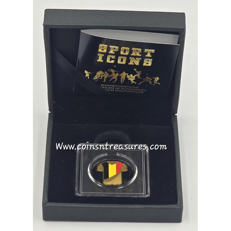 Belgium Golden Football Jersey 1/1000 Oz Gold Coin GOLD AND SILVER BULLION