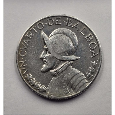 Panama 1/4 Balboa silver coin 1930 rare