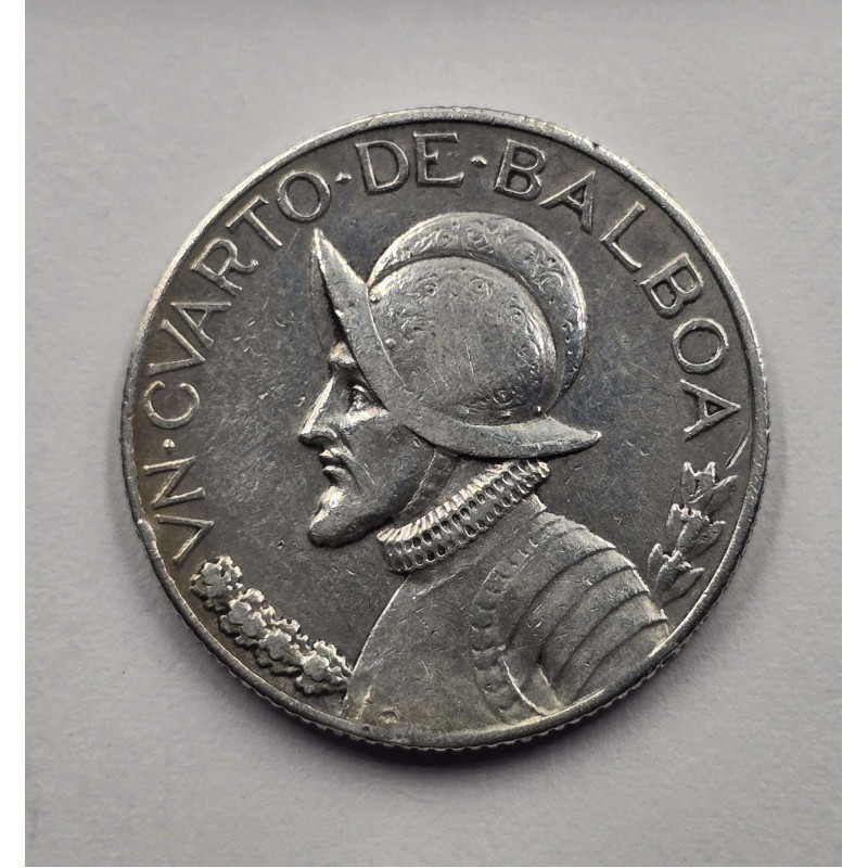Panama 1/4 Balboa silver coin 1930 rare WORLD COINS