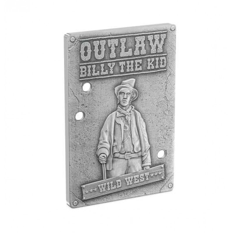 OUTLAW BILLY THE KID Wild West 1 Oz Silver Coin bar Niue 2023 GOLD AND SILVER BULLION