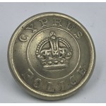 CYPRUS POLICE 1950 UNIFORM BUTTON OF BRITISH ADMINISTRATION QEII REIGN ANTIQUES & OTHER COLLECTIBLES