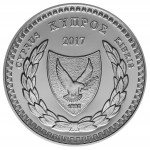 CYPRUS 2017 SILVER PROOF 5 EURO POETS SERIES Michaelides WORLD COINS