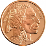 Indian Head with Buffalo 1 oz 999 Fine Copper coin round GOLD AND SILVER BULLION