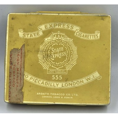 Cyprus Vintage 1950's 555 Cigarettes metal Tin box England Import