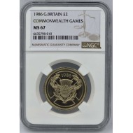 GREAT BRITAIN 1986 £2 COMMONWEALTH GAMES NGC MS67