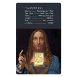 Salvator Mundi Da Vinci 1/1000 Oz Gold .999 Coin Chad GOLD AND SILVER BULLION