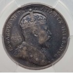 CYPRUS SILVER 9 PIASTRES 1907 KING EDWARD COIN PCGS XF 45 WORLD COINS