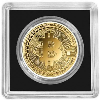 Bitcoin 1/1000 Oz Gold Coin in box + coa