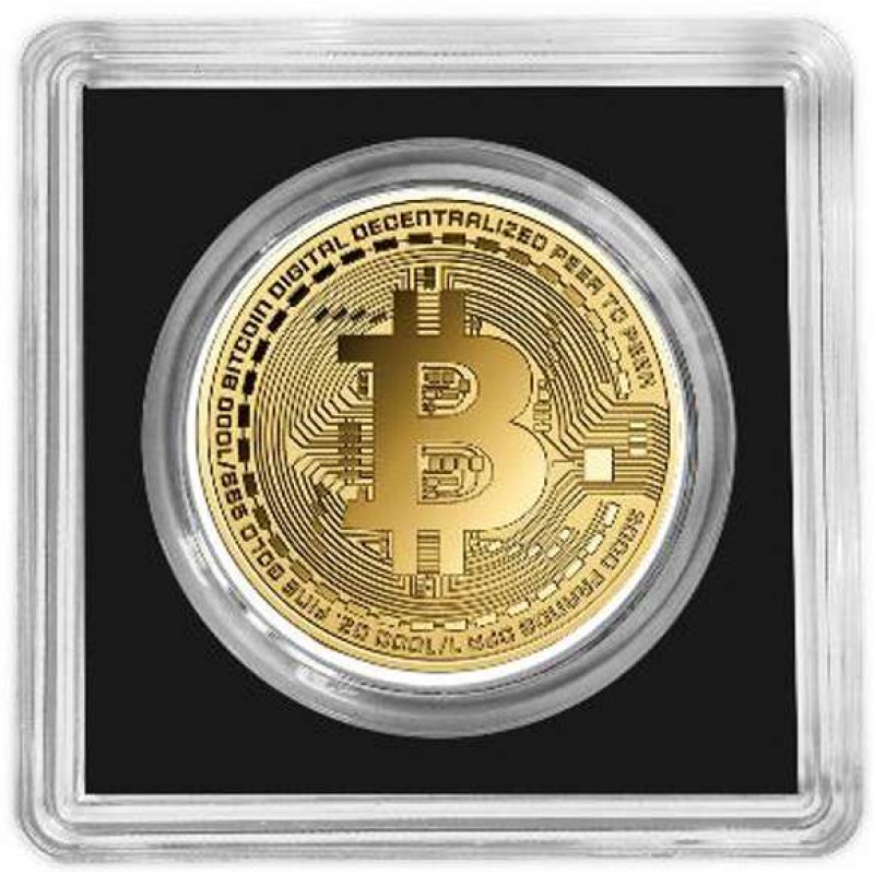 Bitcoin 1/1000 Oz Gold Coin in box + coa GOLD AND SILVER BULLION