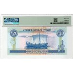 CYPRUS 20 POUNDS 1992 BANKNOTE PMG 64 p56a LOW NUMBER WORLD BANKNOTES