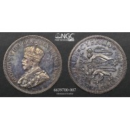CYPRUS 45 PIASTRES 1928 SILVER PROOF COIN NGC PF63 RARE