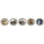 Wonders of the World 2 - set collection of 7 colored coins WORLD COINS
