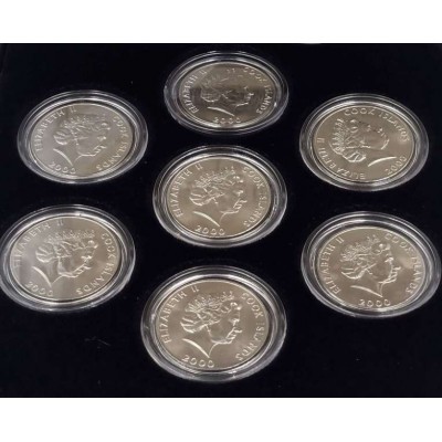 Wonders of the World 2 - set collection of 7 colored coins