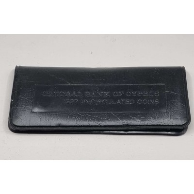 CYPRUS 1977 COMPLETE YEAR SET MILS COINS IN WALLET