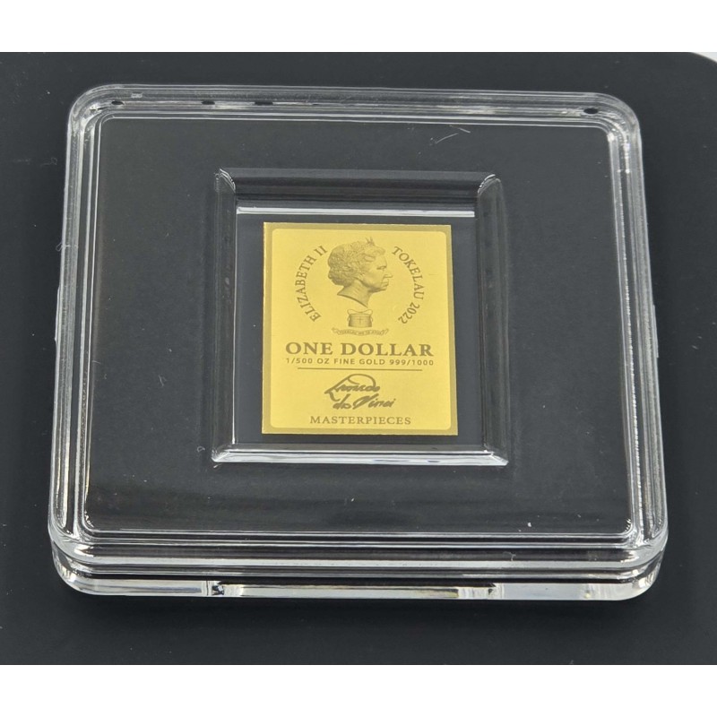 Tokelau Coin Bar 1/500 .999 Gold Da Vinci The Last Supper GOLD AND SILVER BULLION