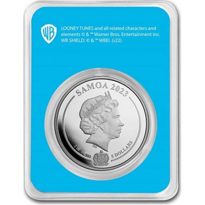 Samoa 1 oz silver Coin Looney Toons TWEETY 2023 BU COLOURED