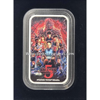 Stranger Things 2026 Season 5 Silver 1oz Coin Bar