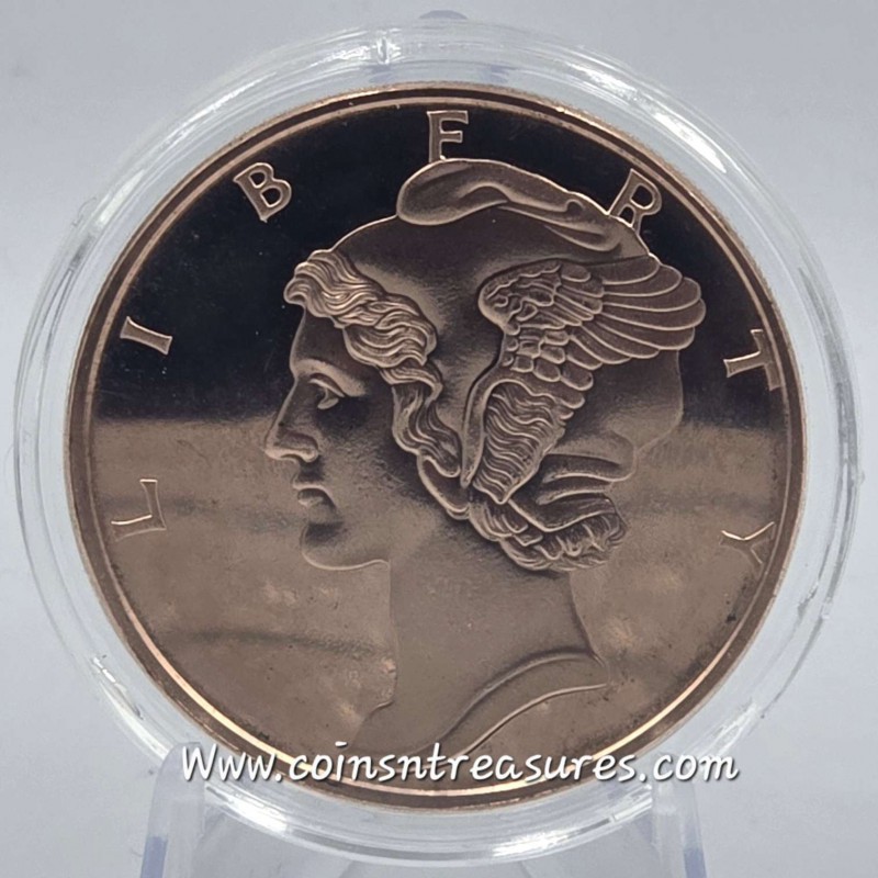 1 oz 999 Mercury Dime Fine Copper Round coin GOLD AND SILVER BULLION