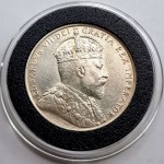 CYPRUS SILVER 18 PIASTRES 1907 KING EDWARD COIN AU+ KEY DATE WORLD COINS