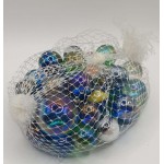 VINTAGE 90'S MARBLES IN ORIGINAL NET 245gr ANTIQUES & OTHER COLLECTIBLES