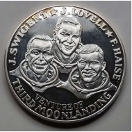 Apollo XIII Large Silver Medal 50gr 999 Rainbow Toning PROOF