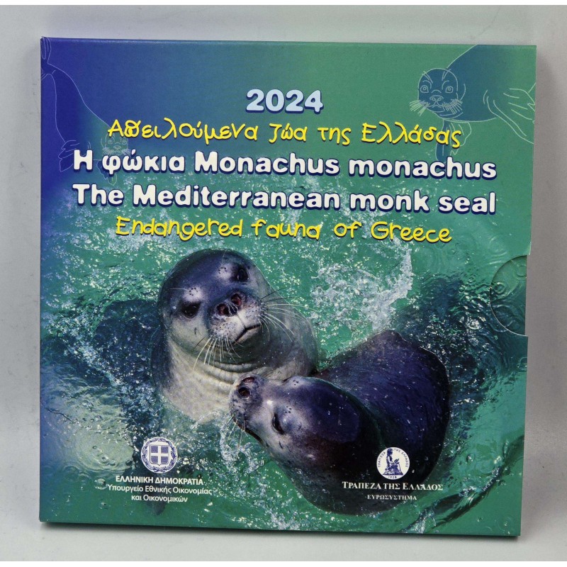 GREECE 2024 SILVER COIN MONACHUS SEAL ENDANGERED WORLD COINS