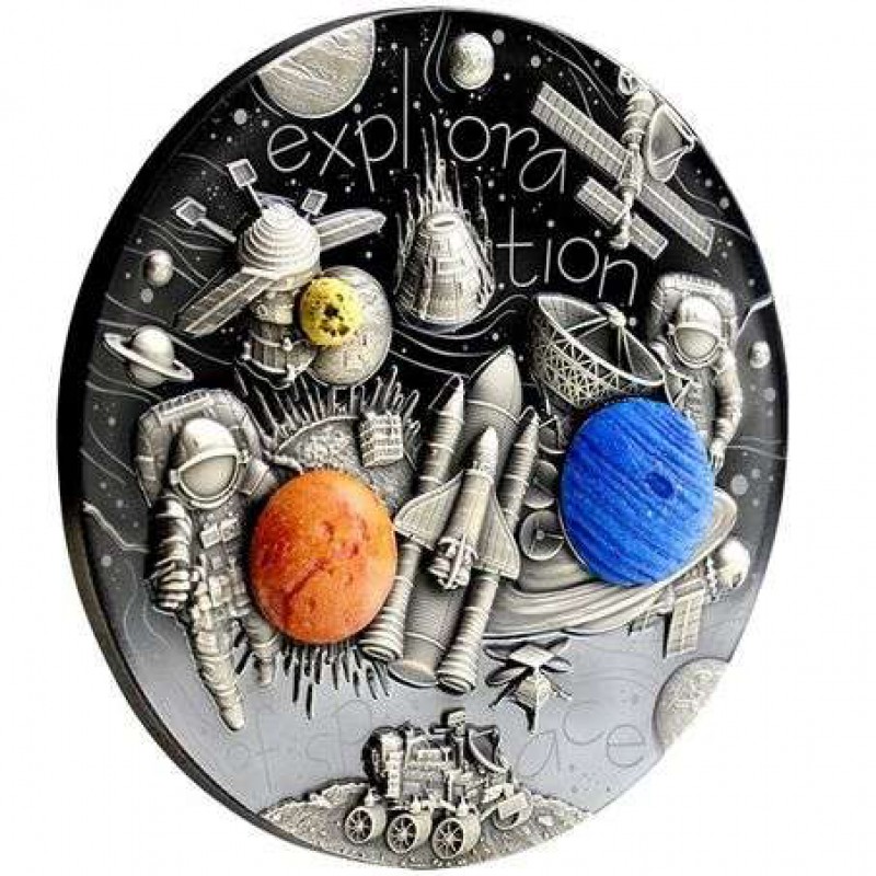 EXPLORATION OF SPACE De Doodle 3 Oz Silver Coin 2022 GOLD AND SILVER BULLION