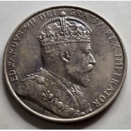 CYPRUS SILVER 18 PIASTRES 1907 KING EDWARD COIN AU+