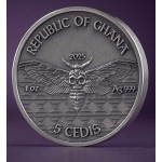 GANGSTER Memento Mori 1 Oz Silver Coin 5 Cedis Ghana 2025 GOLD AND SILVER BULLION