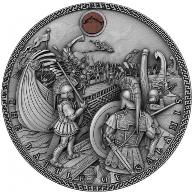 BATTLE OF SALAMIS 2 Oz Silver Coin Niue 2019 GOLD AND SILVER BULLION