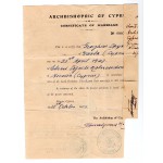 CYPRUS 1953 OFFICIAL MARRIAGE CERTIFICATE DOCUMENT SIGHNED ANTIQUES & OTHER COLLECTIBLES