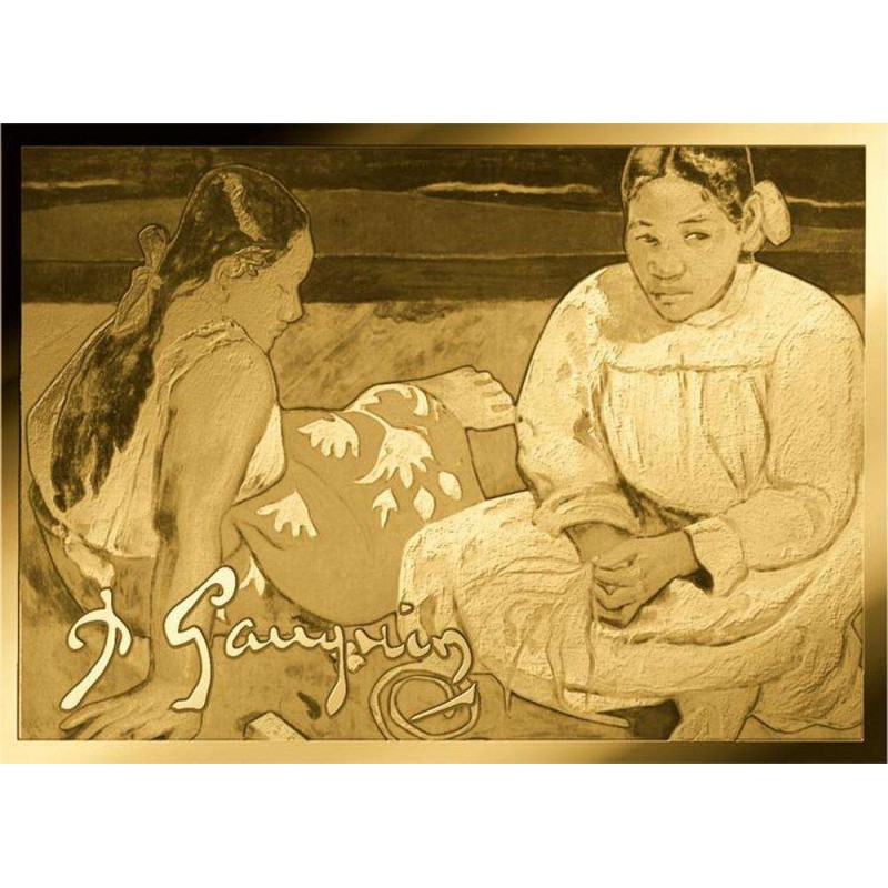 Paul Gauguin Tahitian Women on the Beach 1/1000 Oz Gold Coin Chad GOLD AND SILVER BULLION