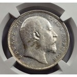 British India Silver 1 rupee 1906 C King Edward NGC MS61 WORLD COINS