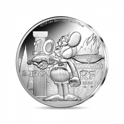 Asterix at the Olympic Games France silver proof coin 2024
