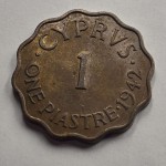 CYPRUS 1 PIASTRE 1942 COIN OF KGVI UNC WORLD COINS