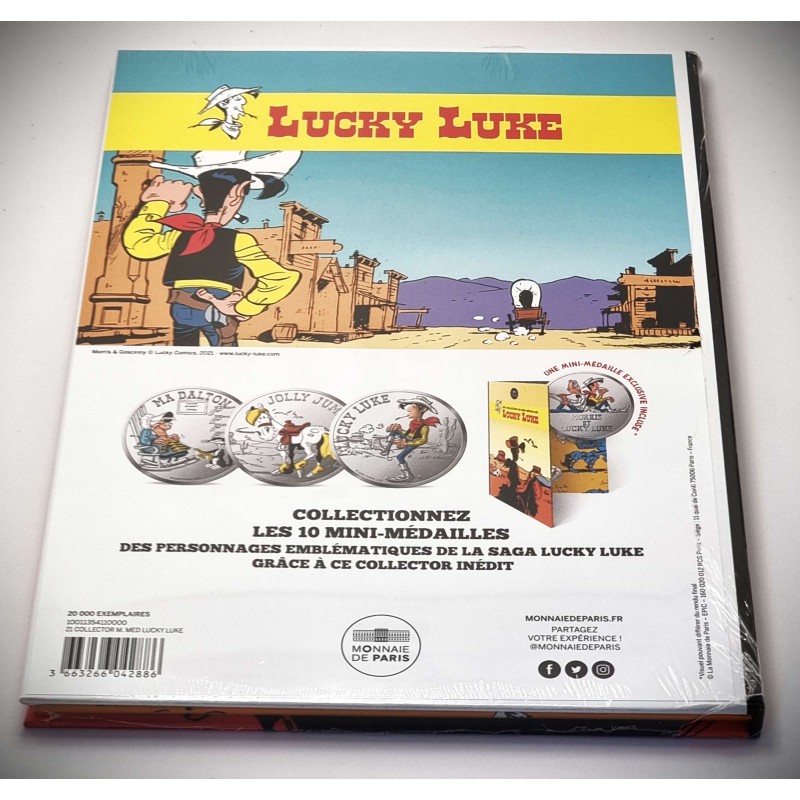 FRANCE LUCKY LUKE EURO COIN MEDAL COMPLETE COLLECTION PACK OF 9 + COLLECTORS ALBUM MONNAI DE PARIS WORLD COINS